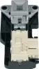 A close-up, studio shot of a washing machine door lock mechanism. Produktbild-Vorschau