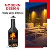 Piec ogrodowy z kominem BBQ Collection 44,5 x 44,5 x 134 cm Podgląd zdjęcia produktu 9