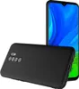 A black phone case is shown in the foreground, with a smartphone in the background. Podgląd zdjęcia produktu
