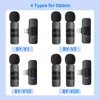 A collage of four different types of BOYA wireless microphone systems, each labeled with its model number. Náhled obrázku produktu