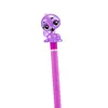 A close-up of a purple pencil with a purple glittery bird figurine on top. Podgląd zdjęcia produktu