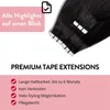 Tape Extensions Premium Pravé vlasy #2/0 čierne Náhľad obrázku produktu 3