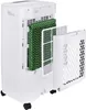 The back of a white air cooler with its filters removed, showing the internal components. Produktbild-Vorschau