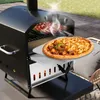 Venkovní pec na pizzu COSTWAY, dvouvrstvá pec na pizzu s Náhled obrázku produktu 2
