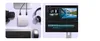 A collage showing a mini PC setup and a video editing software interface. Produktbild-Vorschau