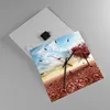 Wanduhr - Quadrat - Glasuhr - Abstraktion Herbst Baum Blatt Produktbild-Vorschau 2
