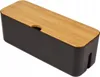 Káblový manažment BLACK BOX+WOOD (30x11x11cm) Náhľad obrázku produktu 1