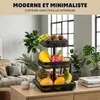 Étagère à fruits eluno, corbeille à pain carrée à 3 Voir les images du produit 3