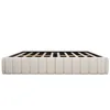 A bed frame with a slatted base, shown from the side against a white background. Produktbild-Vorschau