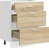 vidaXL Armoire basse de cuisine Lyon Chêne Sonoma Matériau Voir les images du produit 5