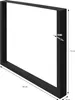 A black metal table leg frame with dimensions indicated. Podgląd zdjęcia produktu