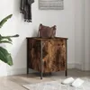 vidaXL Ławka ze schowkiem dąb wędzony 40x42,5x50 cm Podgląd zdjęcia produktu 3