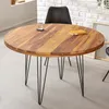 riess-ambiente Runder Esstisch MAKASSAR 120cm natur schwarz Produktbild-Vorschau 1