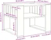 Salontafel Sonoma Eiken 66 x 49,5 x 45 cm Bewerkt hout Productafbeelding-voorbeeld 9