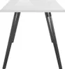 A white table with a V-shaped metal frame against a white background. Podgląd zdjęcia produktu