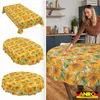 Tischdecke 100x100cm Rund Orange abwaschbar Granada Stoff Produktbild-Vorschau 2