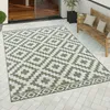Outdoor Teppich wetterfest Boho Skandi Motiv Rauten robust Produktbild-Vorschau 1