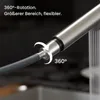 Close-up of a faucet hose connection, highlighting its rotational flexibility. Produktbild-Vorschau
