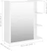vidaXL Armadio a specchio per bagno Bianco 62,5x20,5x64 cm Anteprima dell’immagine prodotto 8