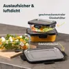 Silberthal Frischhaltedosen Vorratsdosen Glas Edelstahl 3er Produktbild-Vorschau 3