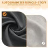 A split image showing two different fabric textures, one dark grey and one light grey, with text overlays describing the fabric. Produktbild-Vorschau