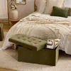 Atmosphera Pouf/Hocker - grun - MDF/ Samt - 76 x 38 x 38 cm Produktbild-Vorschau 11