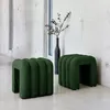 Set 2 pouf contemporanei in tessuto, Verde scuro Anteprima dell’immagine prodotto 6