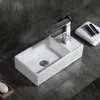 Lavabo rettangolare in Vetroceramica bianca su piano 40x22 Anteprima dell’immagine prodotto 7