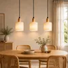 Suspension ZMH avec abat-jour en tissu, 3 lumières, table à Voir les images du produit 1