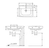 VIGOUR Clivia Lavabo carré 60 x 48 cm avec trou pour Voir les images du produit 4