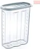 A clear studio shot of a transparent food storage container with a gray lid. Anteprima dell’immagine prodotto
