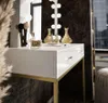 Schminktisch BLANCO GOLD mit Spiegel und LED-Beleuchtung,  Produktbild-Vorschau 2