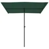 A green rectangular umbrella with a black pole against a white background. Náhled obrázku produktu