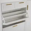 Nowoczesna biała szafka na buty z 3 drzwiczkami, metalowymi Podgląd zdjęcia produktu 18