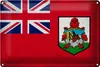 Blechschild Flagge Bermudas 30x20cm Flag of Bermuda Vintage Produktbild-Vorschau 1