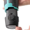 A close-up shot of a person's hand holding a battery pack for a power tool. Náhled obrázku produktu