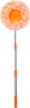 A cleaning mop with an orange fluffy head and a silver telescopic handle. Náhled obrázku produktu