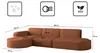 Kaiser Möbel Ecksofa Designer, Sofa L form MODENA stoff Produktbild-Vorschau 6