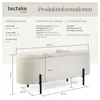 tectake® Sitzbank Lanja 96 x 36 x 43 cm Produktbild-Vorschau 5