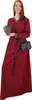 Mittelalter Kleid langarm Rot, mit Borte "Sigyn" M Produktbild-Vorschau 9