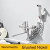 Nerezová nástěnná kuchyňská baterie, dvojitý držák, teplá a Náhled obrázku produktu 2