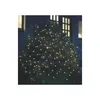 A bush decorated with warm white LED lights at night, with a house in the background. Produktbild-Vorschau