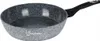 A gray frying pan with a black handle is shown against a white background. Produktbild-Vorschau
