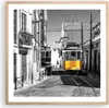 Gerahmtes Poster - Rahmen in heller Eiche - Straßenbahn Produktbild-Vorschau 1
