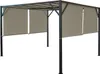 A pergola with retractable side shades, shown from a front-facing angle against a white background. Produktbild-Vorschau