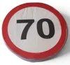 Serviette Verkehrsschild 70 Jahre 20 stk Produktbild-Vorschau 2