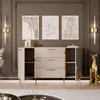 Kommode mit Schubladen ONYX Kaschmir auf goldenen Beinen, Produktbild-Vorschau 2