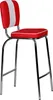 FineBuy Barhocker Rot American Diner 50er Jahre Retro Produktbild-Vorschau 1