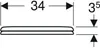 A diagram showing dimensions for a product. Anteprima dell’immagine prodotto