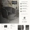 Glamouröser Sessel "Silvery" (73 x 66 x 78 cm) in grauem Produktbild-Vorschau 17